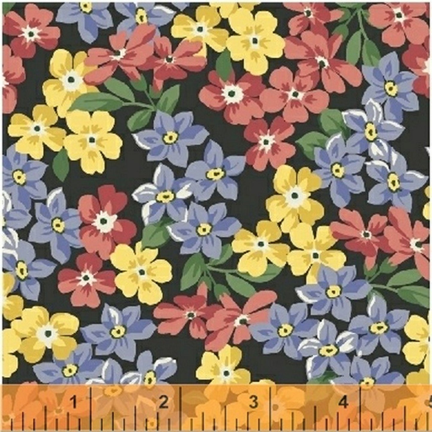 Country Floral Flannel Fabric: Pemberley Collection by Windham