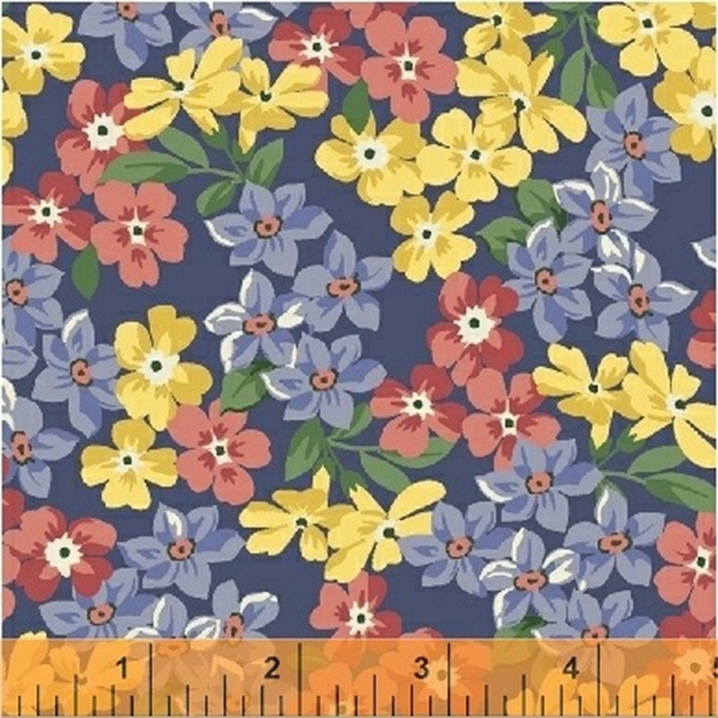 Country Floral Flannel Fabric: Pemberley Collection by Windham