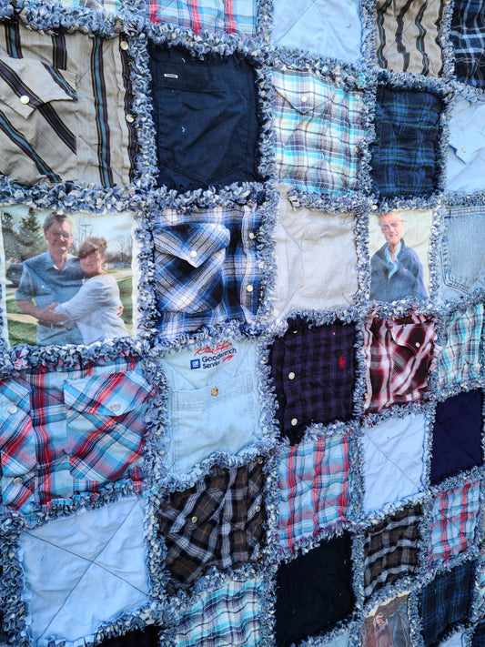 Custom Memory Quilts  Handcrafted from Loved Ones Clothing