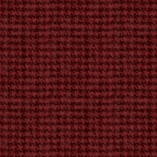 Dark Red Houndstooth Flannel, Maywood Studios Flannel