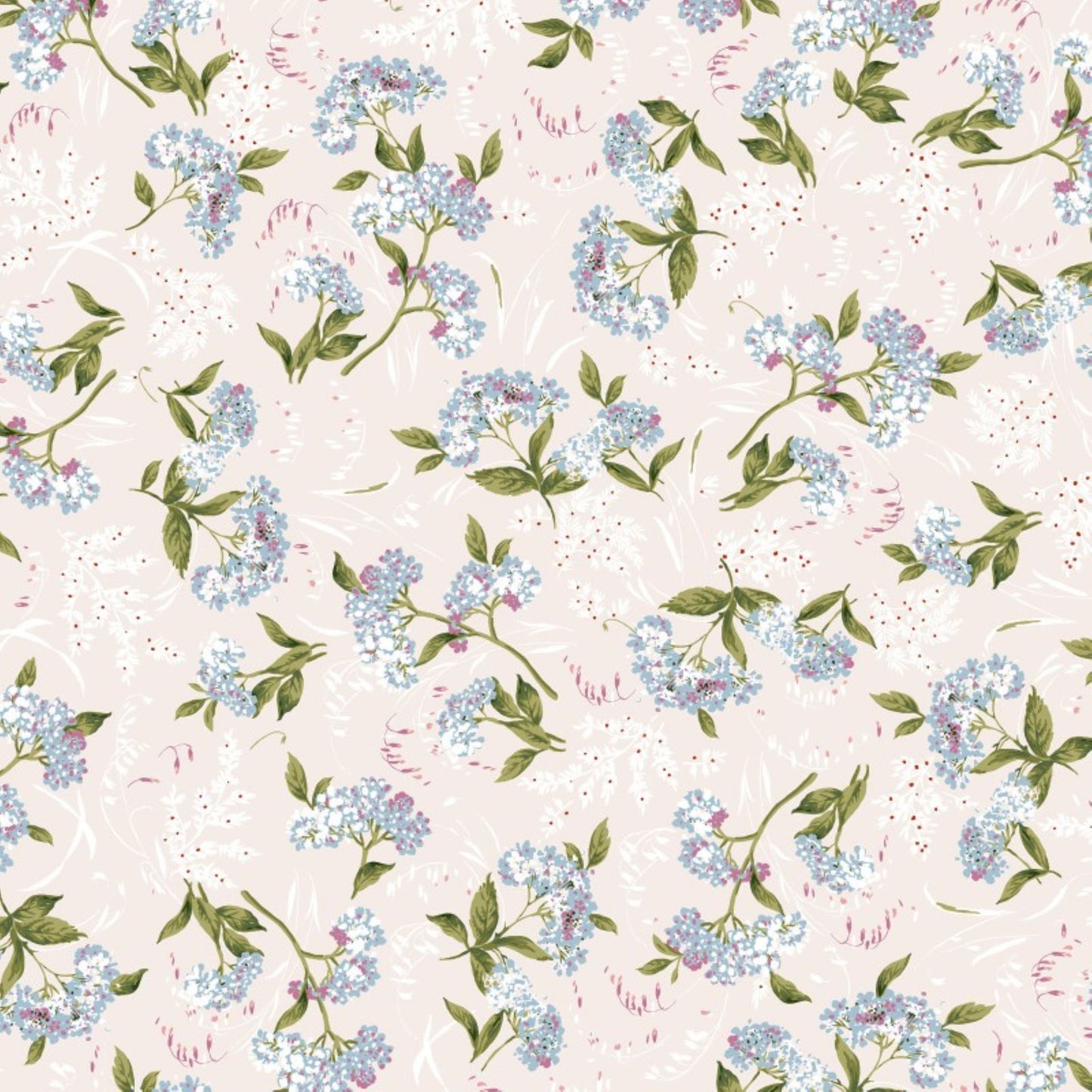 Hydrangea Floral Quilt Cotton