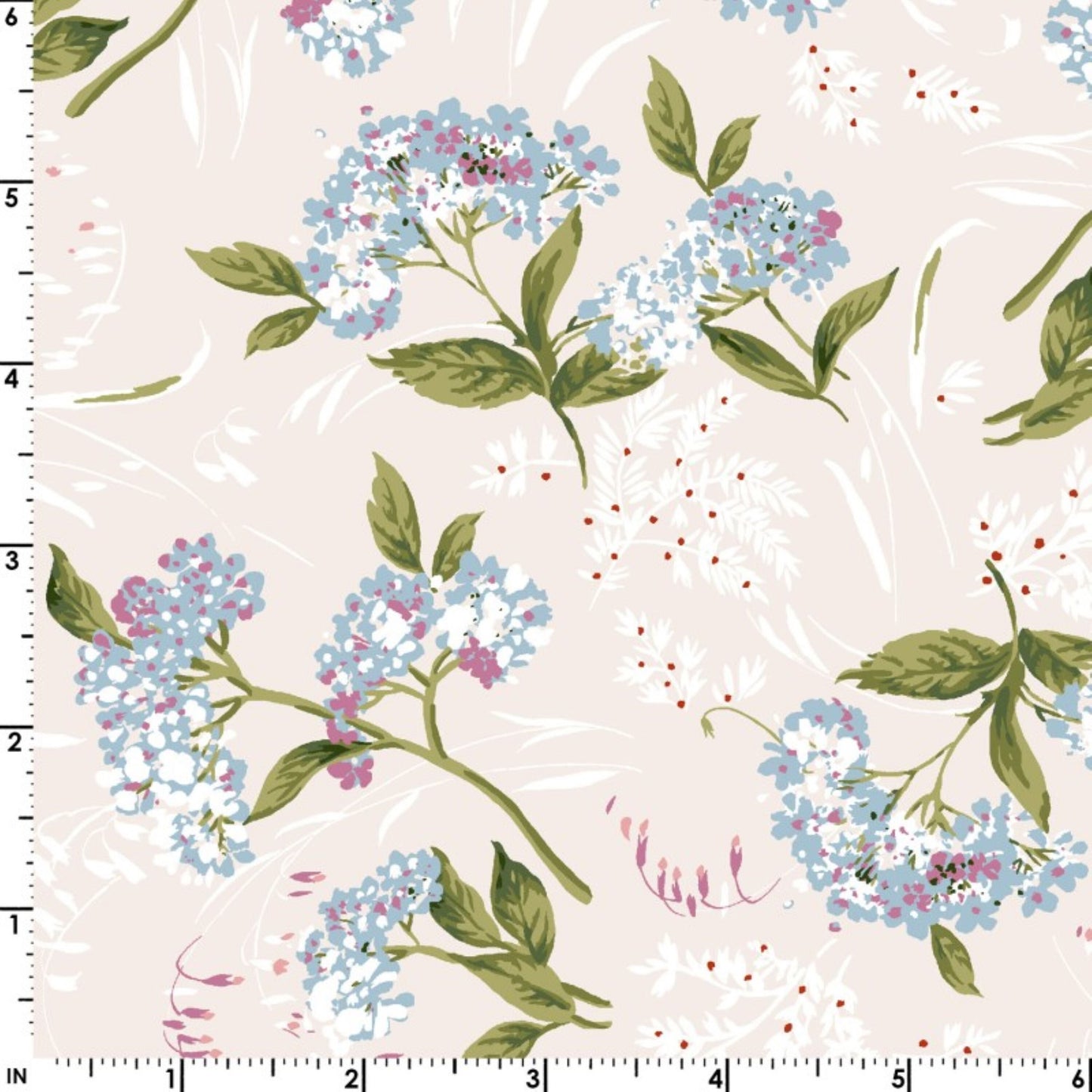 Hydrangea Floral Quilt Cotton