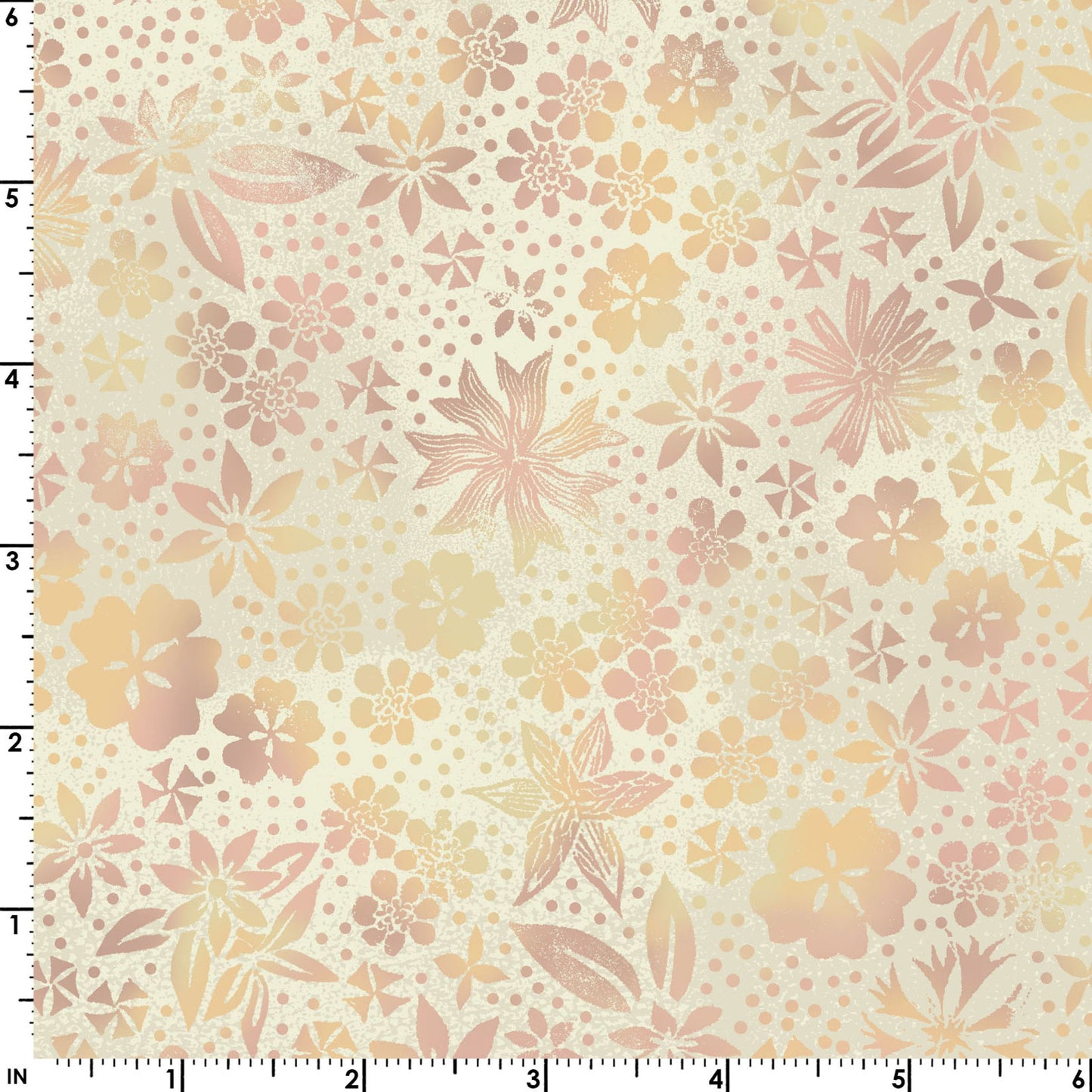 Forest Chatter Cream Ombre Floral Quilt Cotton