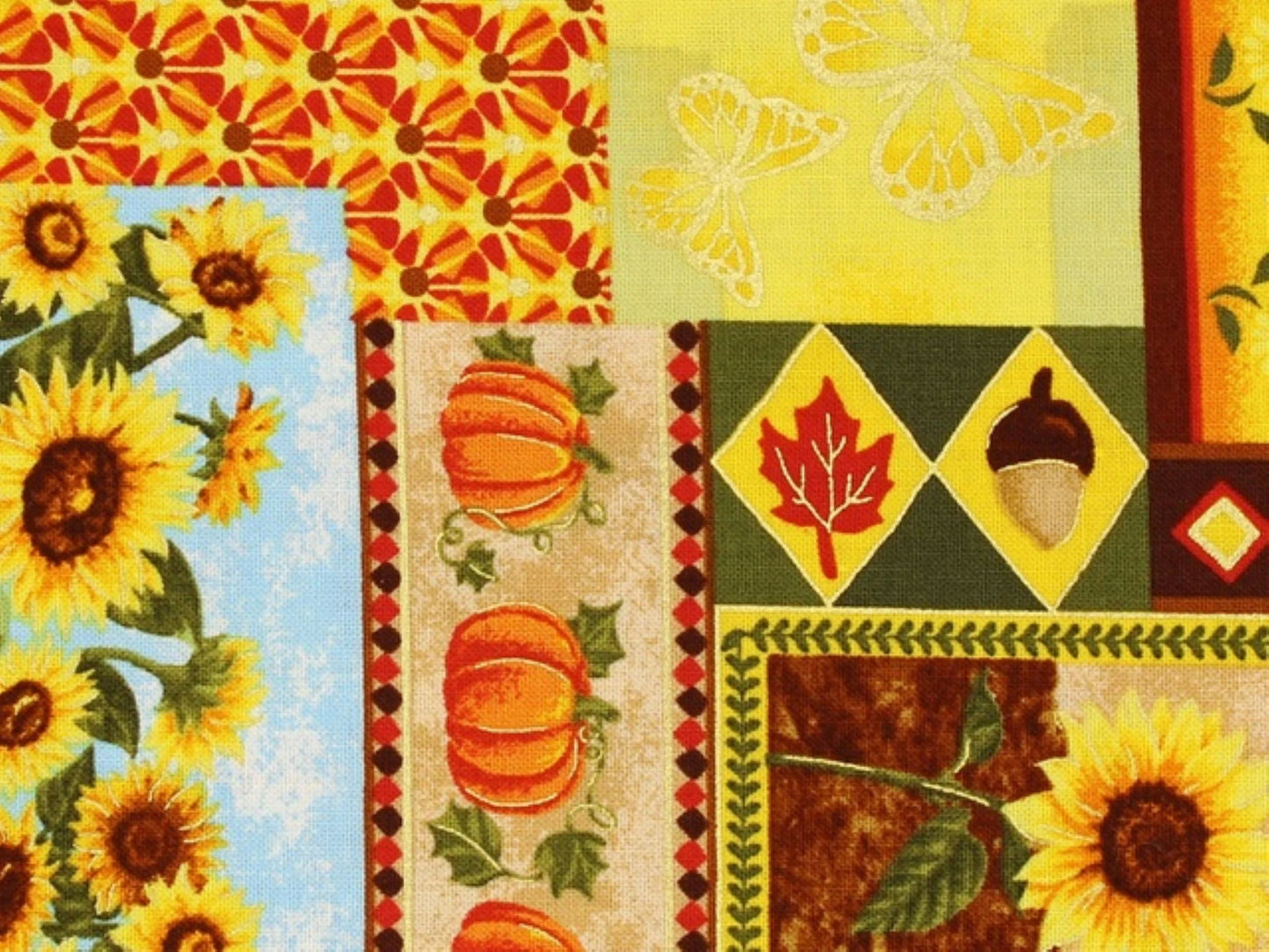 Golden Harvest Sunflower Cotton Fabric