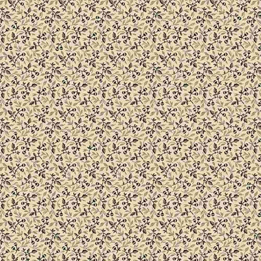 Marcus Brothers Midnight Lace Black on Cream Floral Cotton Fabric