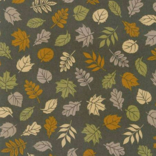 Multicolor Leaves Brown Flannel - Cozy Outdoors by Robert Kaufman