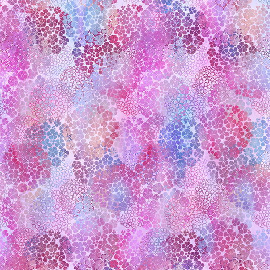 Garden of Dreams Digital Print Magenta Floral Cotton Fabric