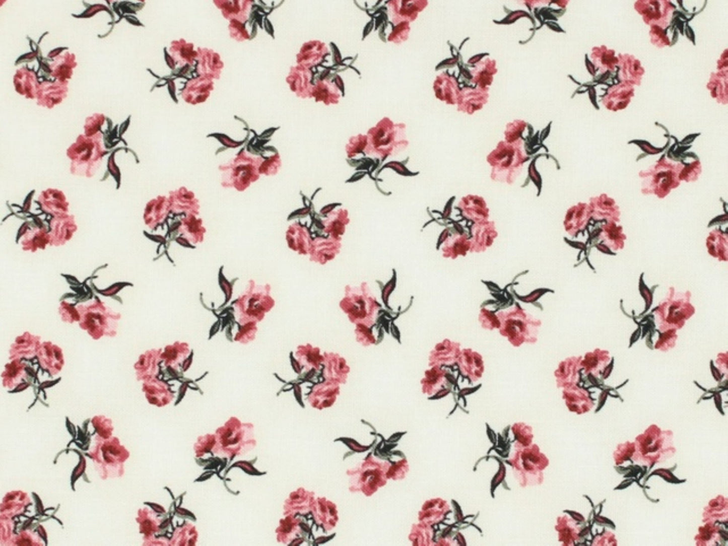 Floral Bouquet Quilt Cotton Fabric in Burgundy or Yellow