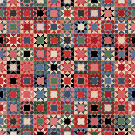Quiltin' Cowgirls Geometric Cotton Fabric.