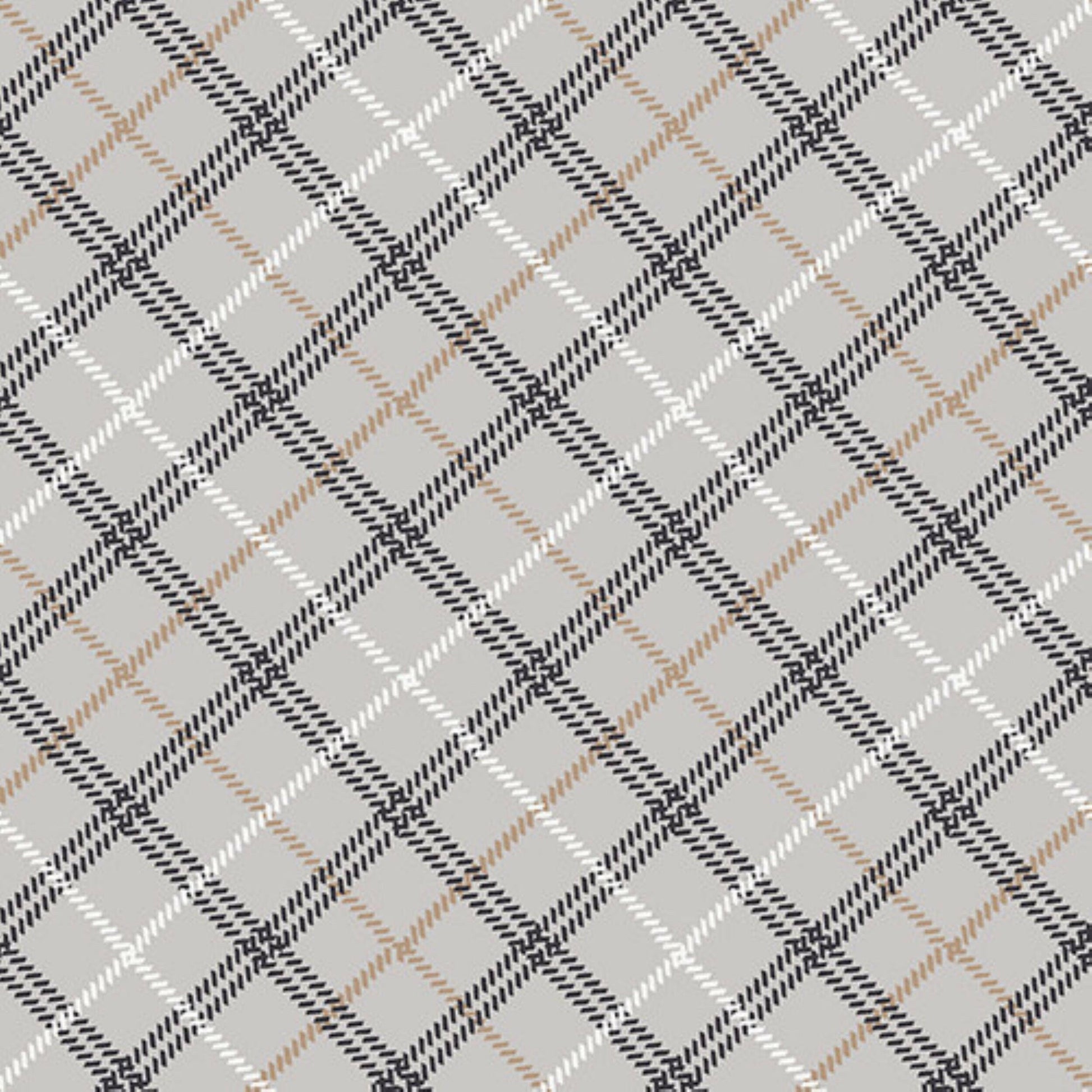 Woodland Whispers Bias Plaid Cotton Quilt Fabric.