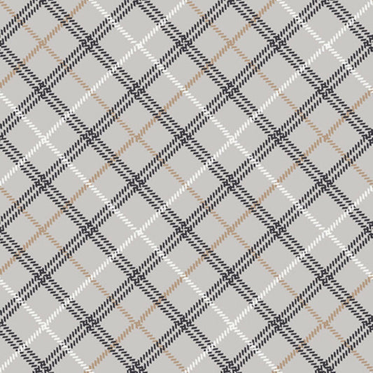 Woodland Whispers Bias Plaid Cotton Quilt Fabric.