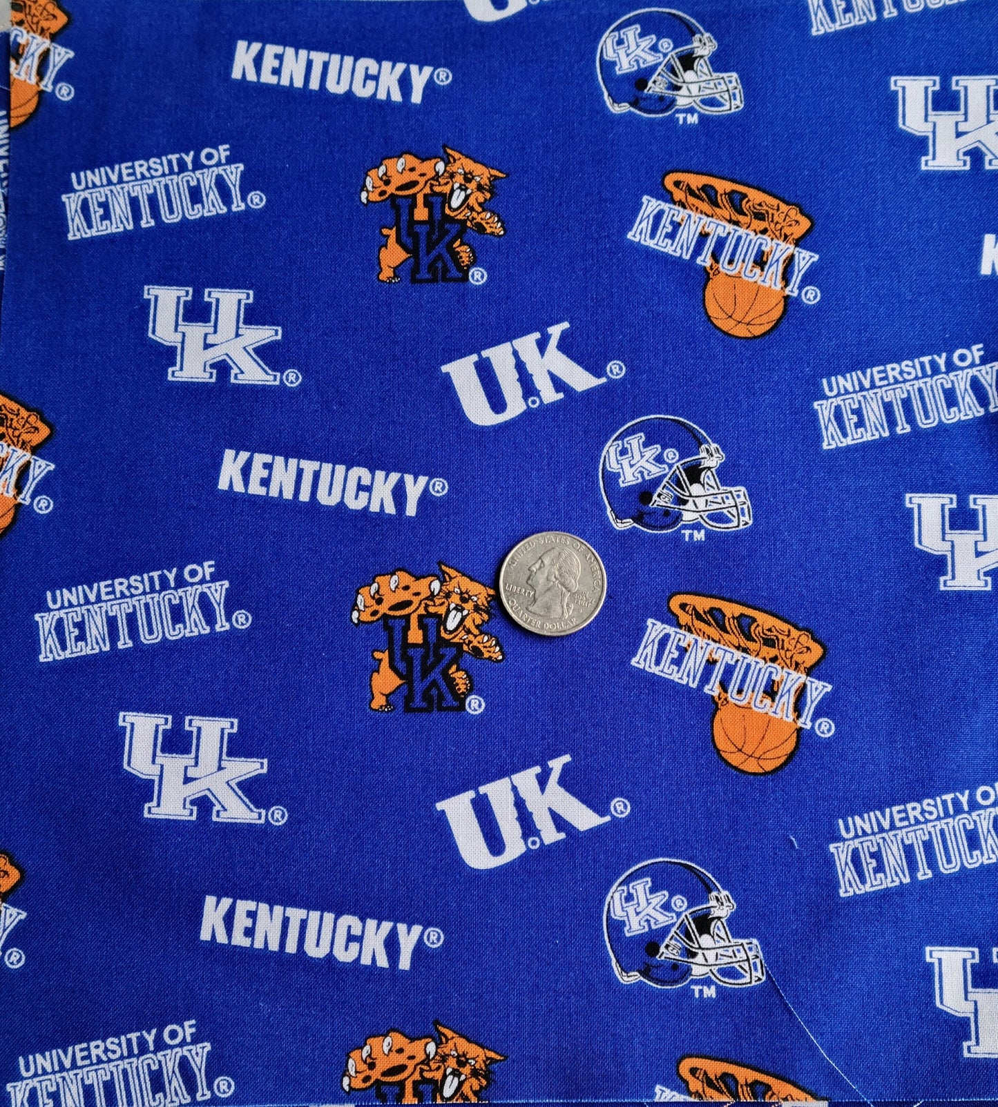 University of Kentucky Wildcats Pre-Cut Cotton Fabric Squares  Pack of 25