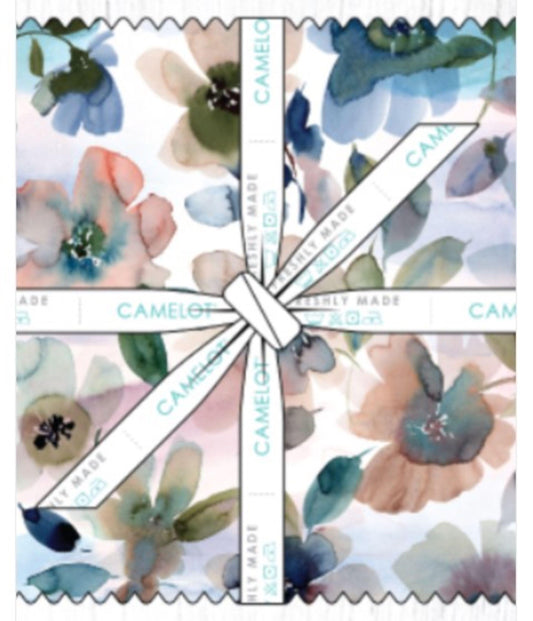 Mood Garden Fabric Collection by Stephanie Ryan  Delicate Blooms & Pressed Leaves