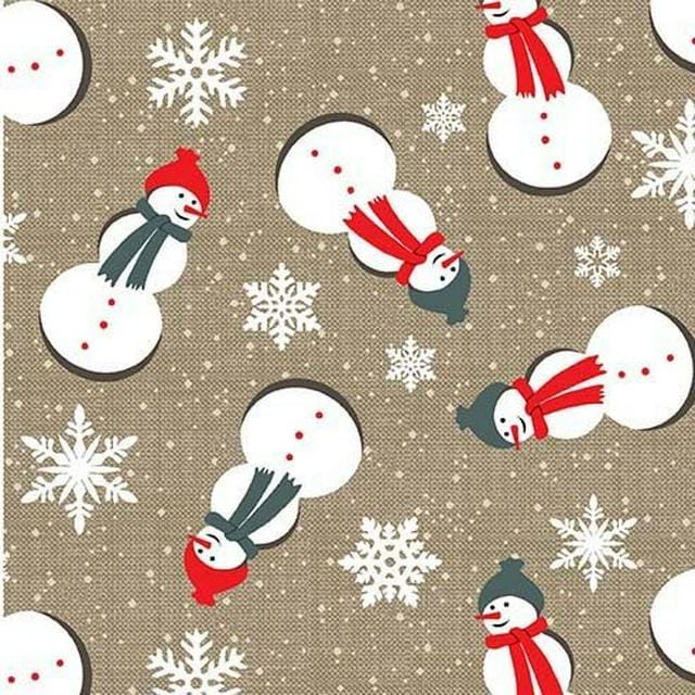 Michael Miller Oh Deer Snowmen & Snowflakes 100% Cotton Fabric