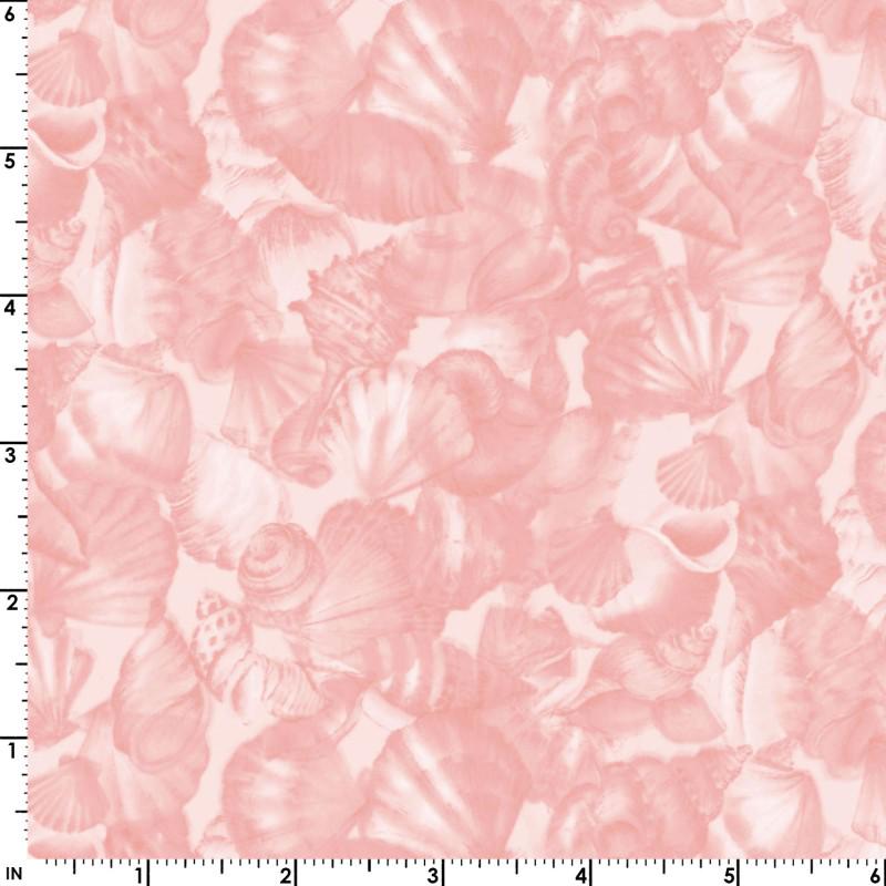 Seascape Coral Seashell Blender Fabric by Maywood Studios