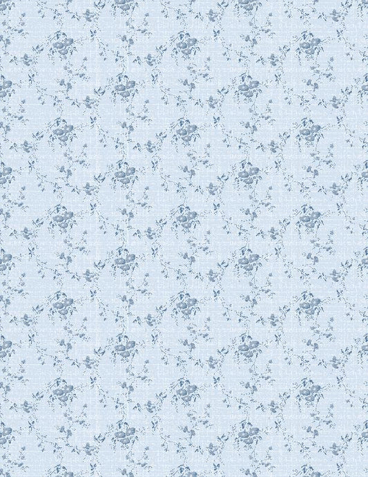 Radiance Collection  Light Denim Floral Paisley by Kaye England for Wilmington Prints