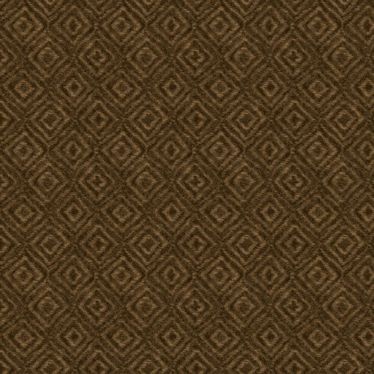 Woolies Flannel Fabric: Brown Geometric Cotton Flannel by Bonnie Sullivan