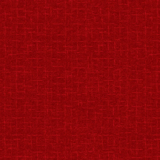 Maywood Studio Woolies Collection by Bonnie Sullivan - Red Crosshatch Flannel: