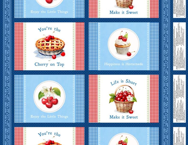 Sweet Cherry Placemat Panel by Wilmington Prints