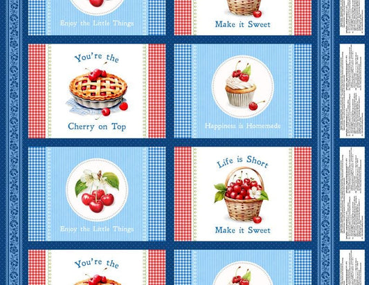 Sweet Cherry Placemat Panel by Wilmington Prints