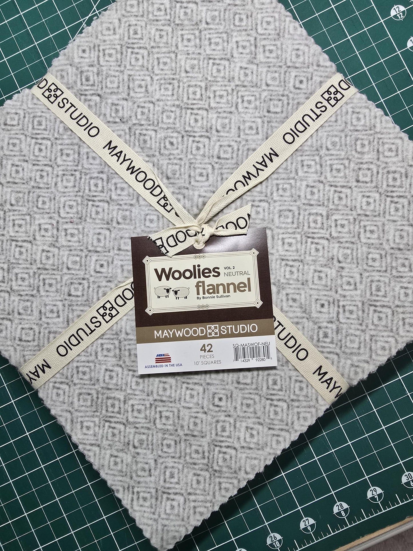 Maywood Studios Neutrals Vol 2 | 10 Flannel Squares | 42 Precut Pieces in Grays & Browns