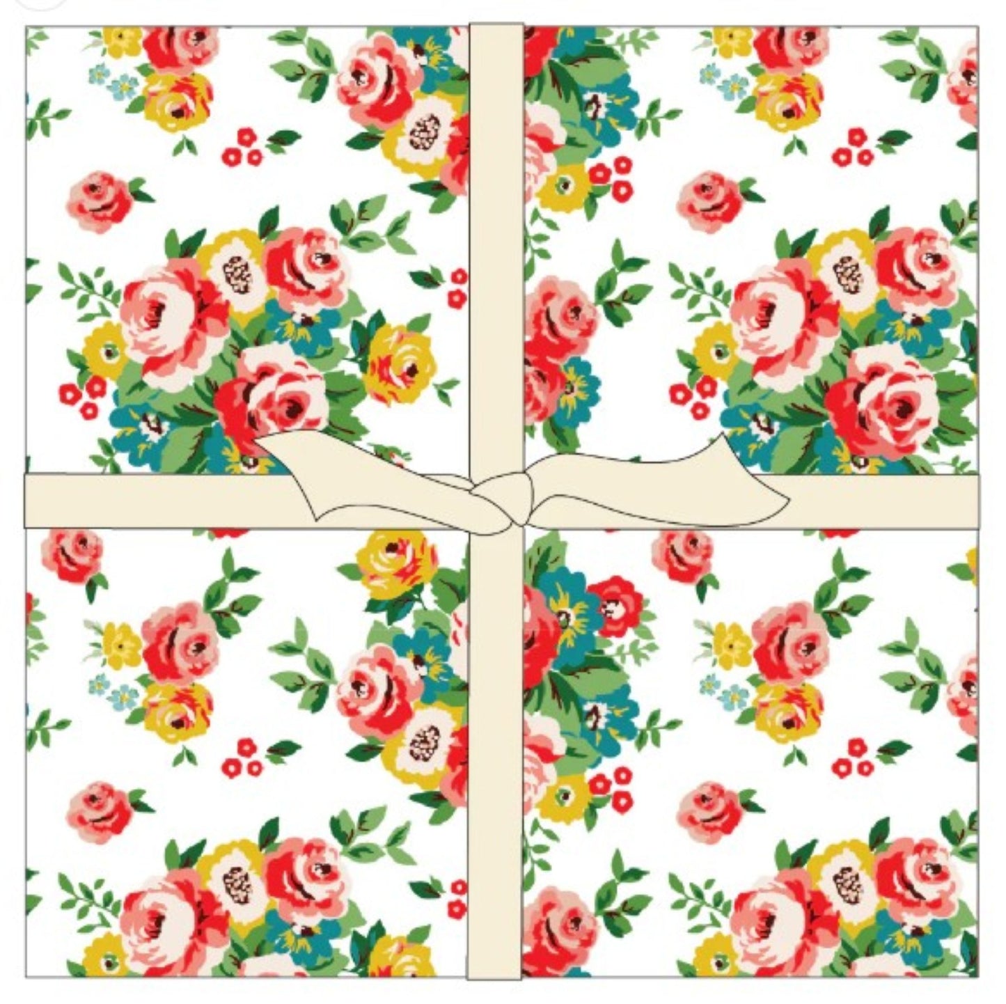 Matilda Precut Quilt Squares by Poppie Cotton | Vintage Floral 10” Fabric Squares