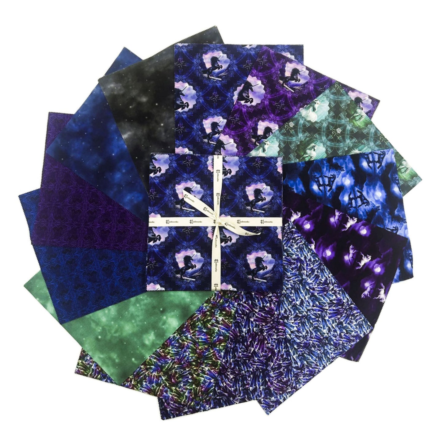 Unicorn Magic Charm Pack by Clothworks | 10” Precut Fabric Squares