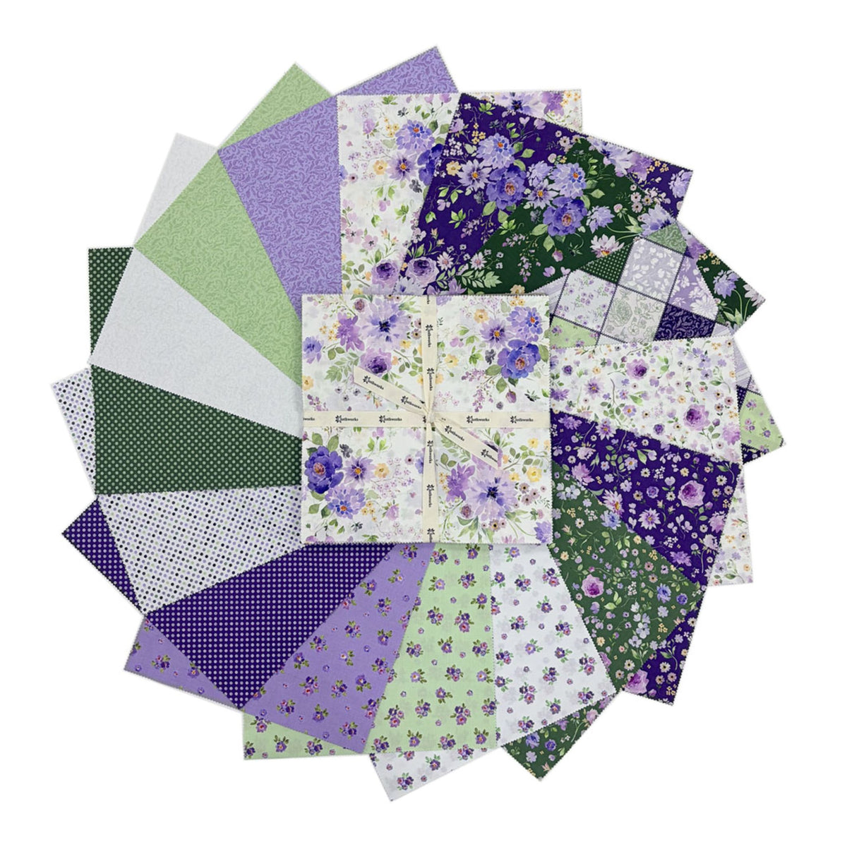 Chateau En Fleur 10 inch precut cotton squares, 42 Piece Quilt Kit.