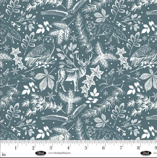 Winter Whispers Woodland Quilt Fabric by the Yard | 100% Cotton Winter Fabric